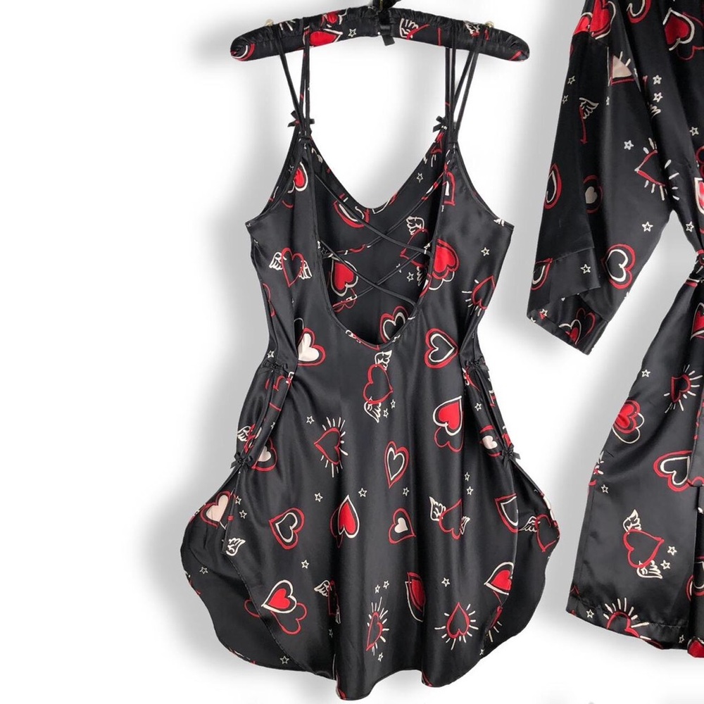 Vintage Valentines 4pc Satin Set